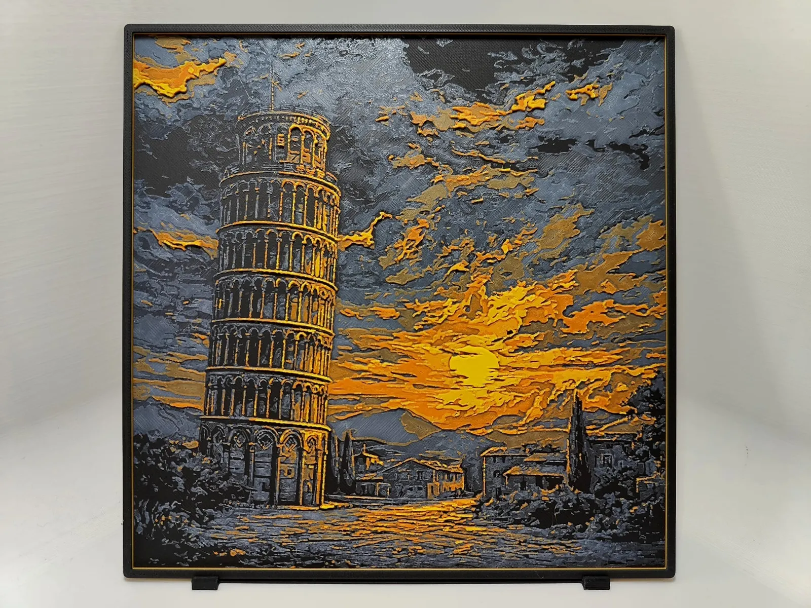 Leaning Tower of Pisa Sunset - Hueforge