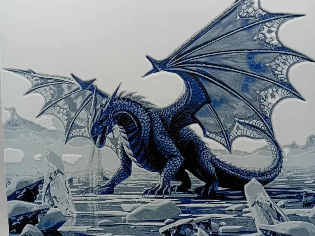 Ice Dragon Hue forge -Dragon Filament Painting