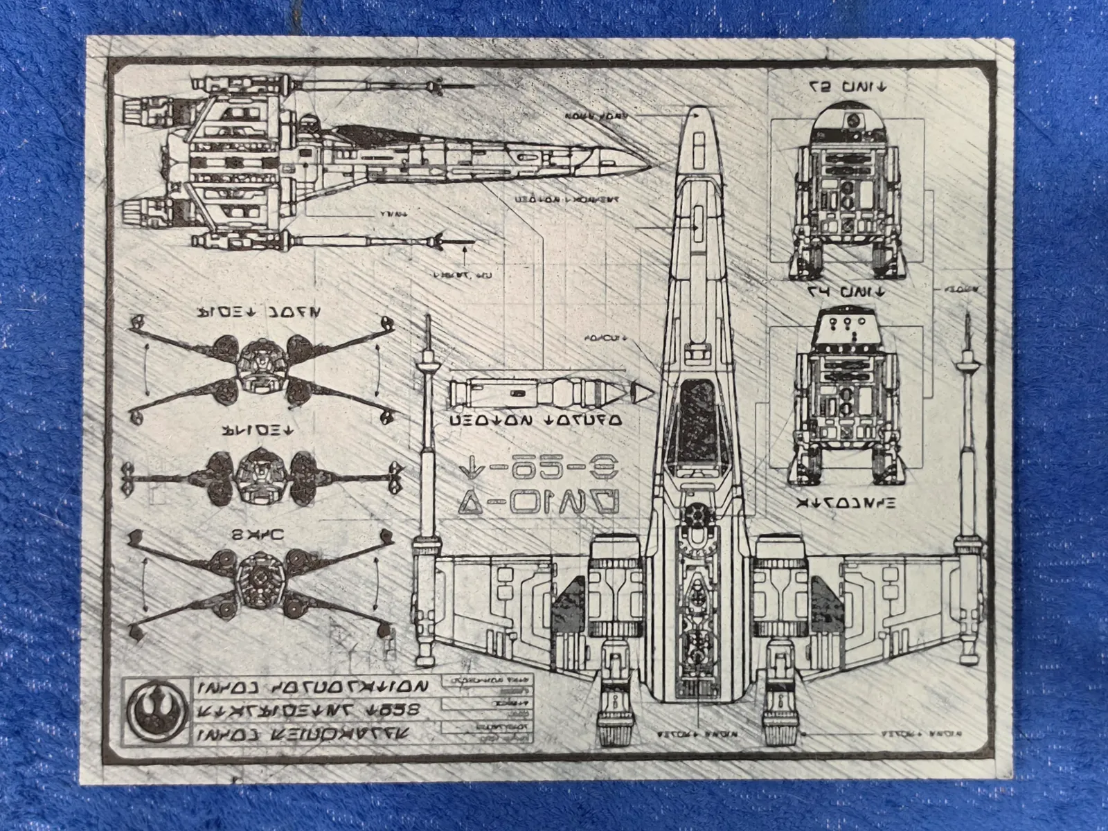 Rebel X-Wing Starfighter Technical Blueprint