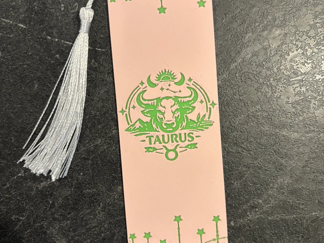 Taurus Zodiac Sign Bookmark Hueforge