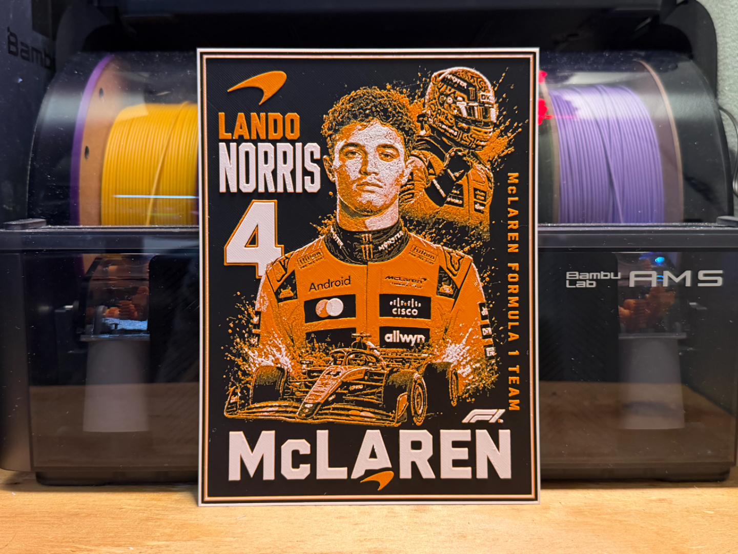 Lando Norris Poster HueForge