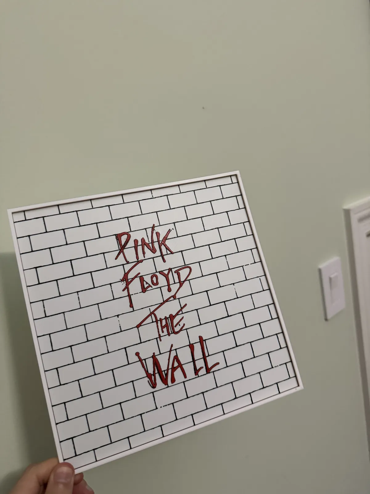 Pink Floyd The Wall album cover hueforge