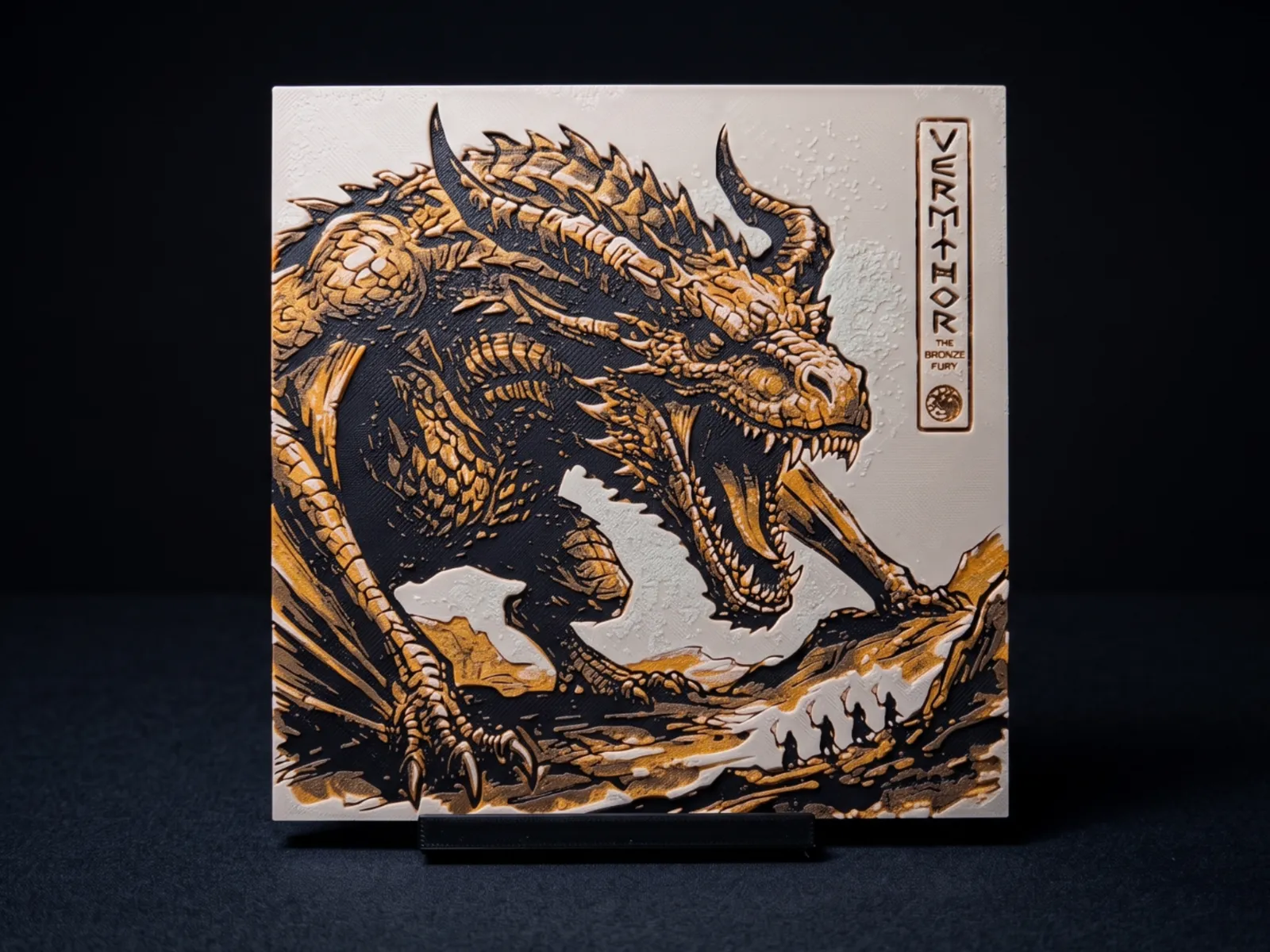 Vermithor, the Bronze Fury - Hueforge Wall Art