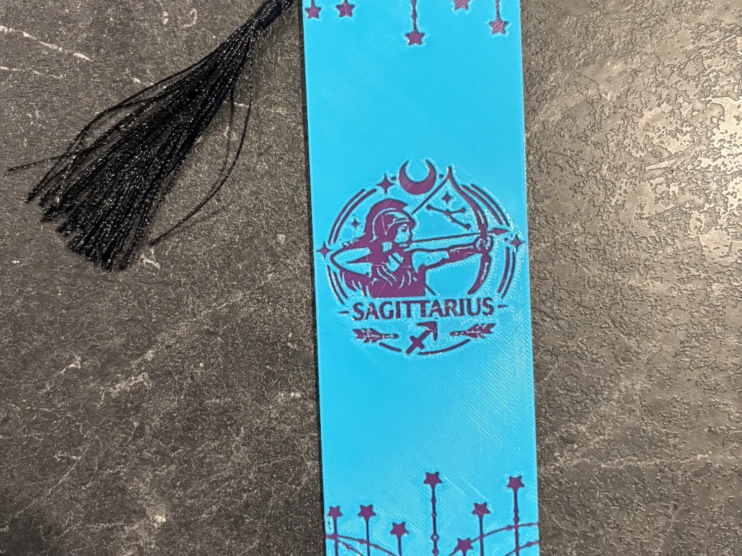 Sagittarius Zodiac Sign Bookmark Hueforge