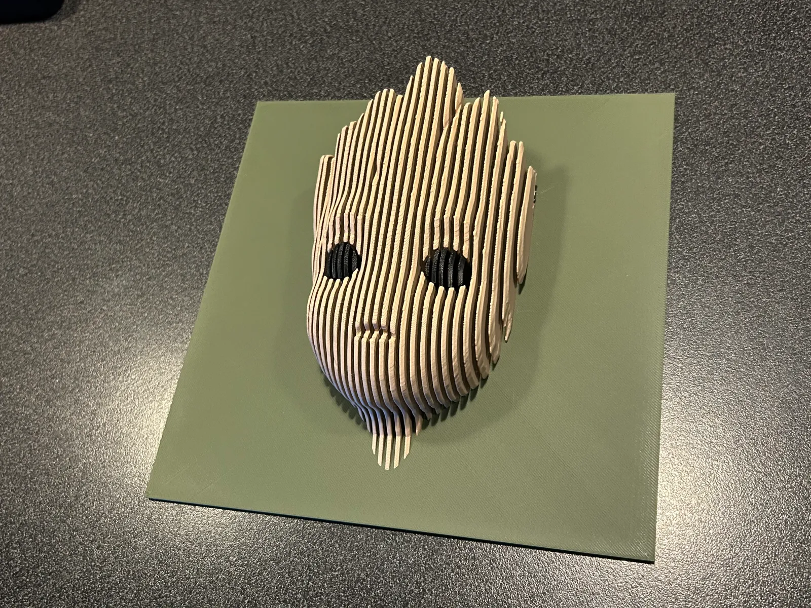 Groot layered sculpture black eyes