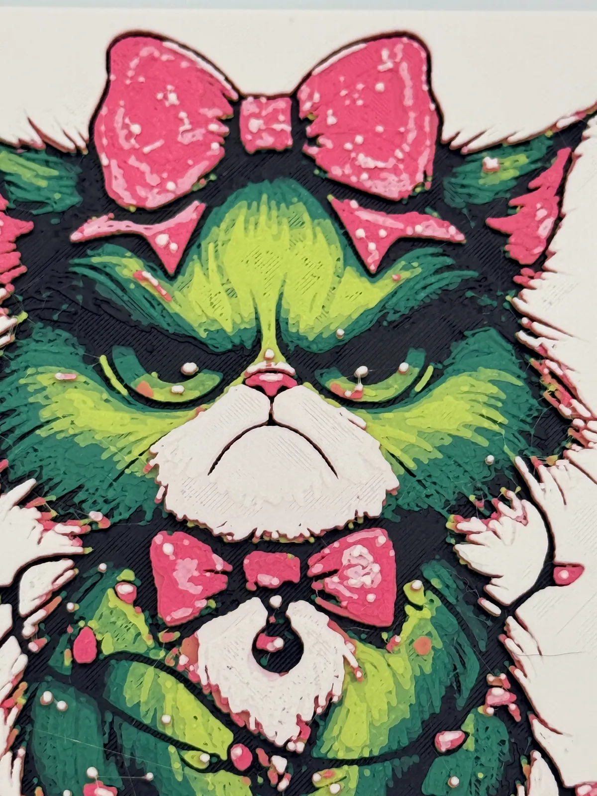 Grumpy Grinch Cat Hueforge