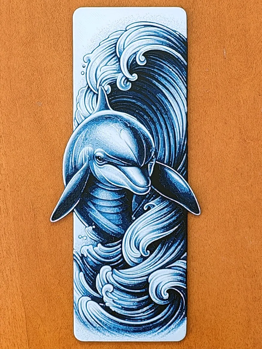 Dolphin Bookmark - Hueforge