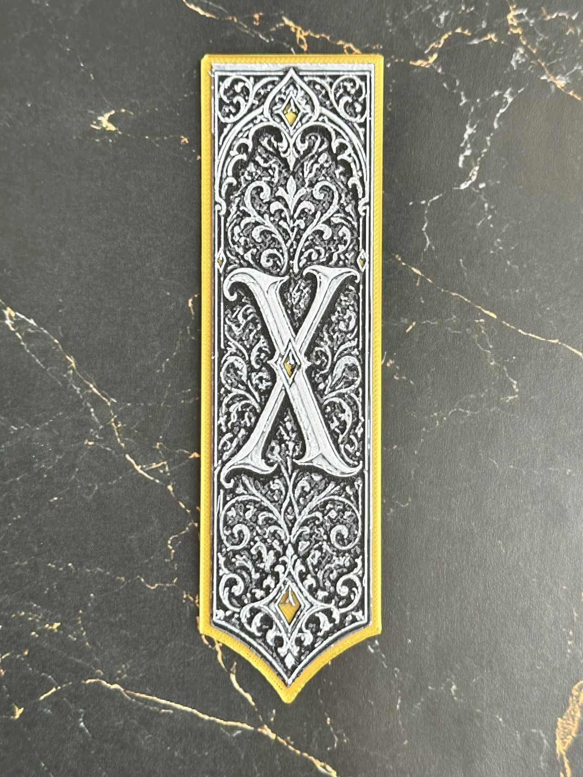 Gothic Letter X Bookmark - HueForge Alphabet