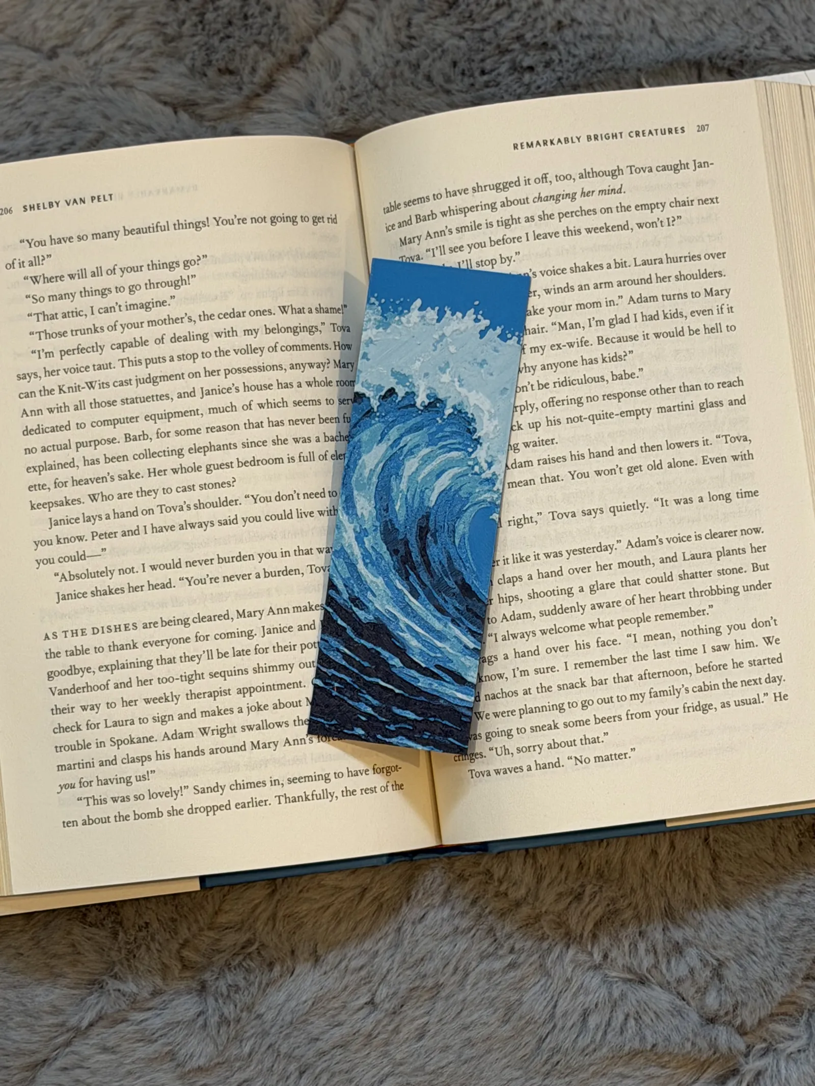 Ocean Wave HueForge Bookmark