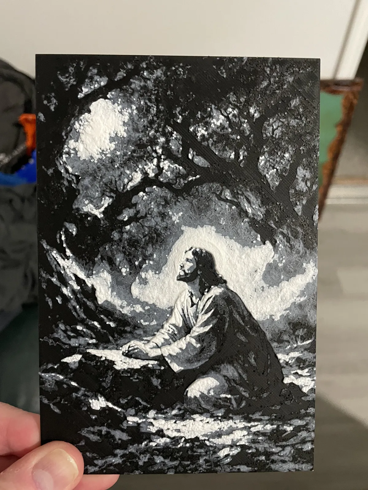 Jesus Praying in the Woods Hueforge