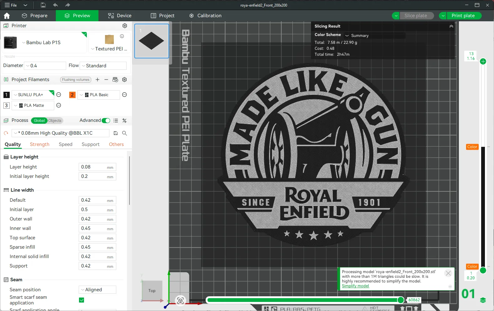 Royal Enfield – Made Like a Gun Hueforge Wall Art