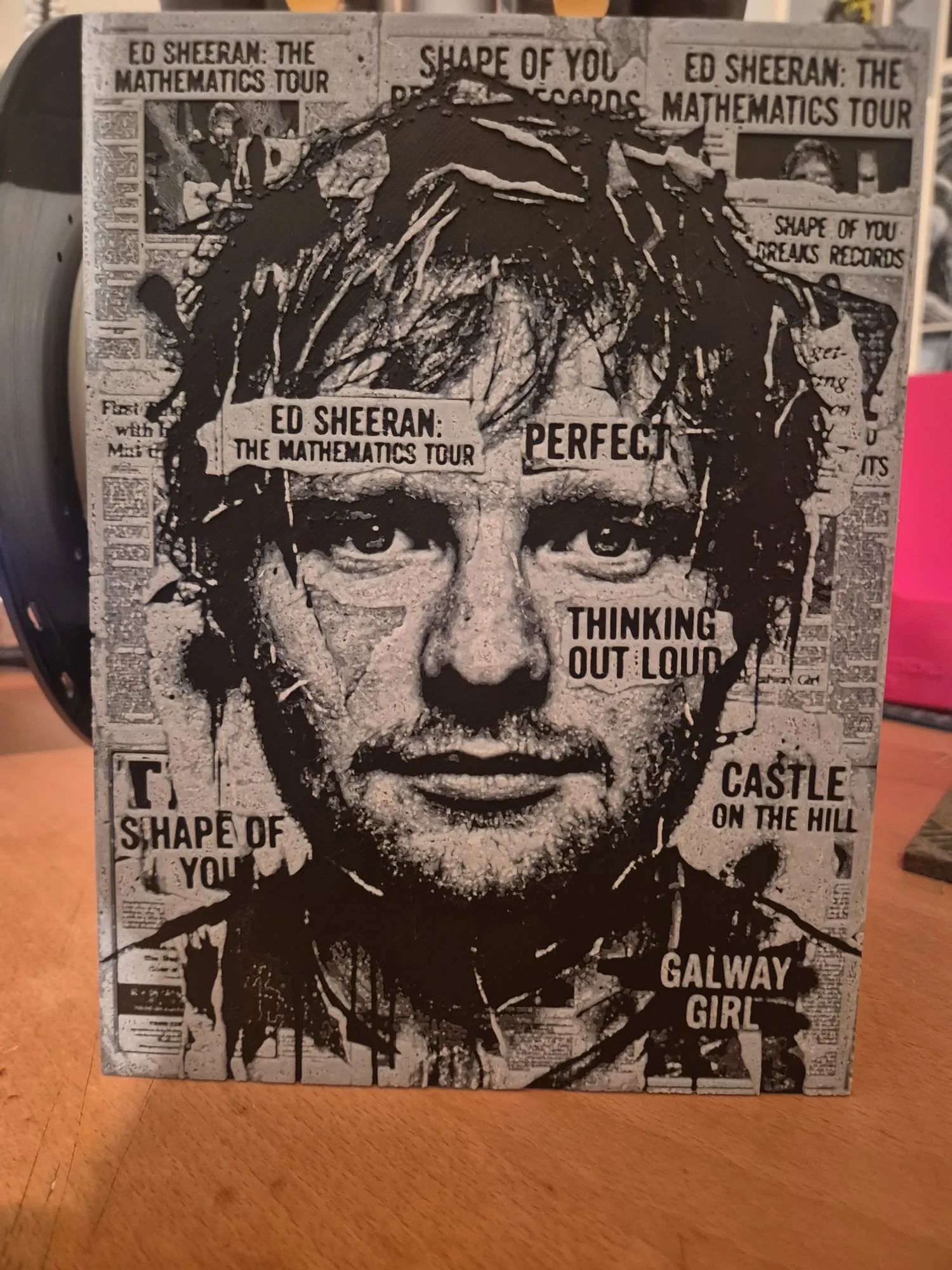 Ed Sheeran newspaper hueforge