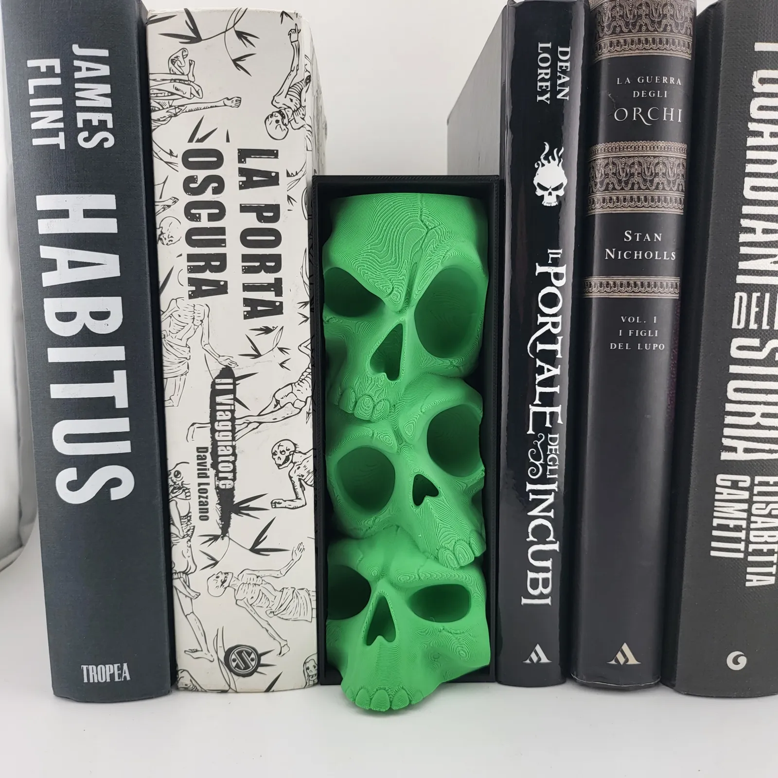 Skull Book Nook Skeleton Bookshelf Insert Book