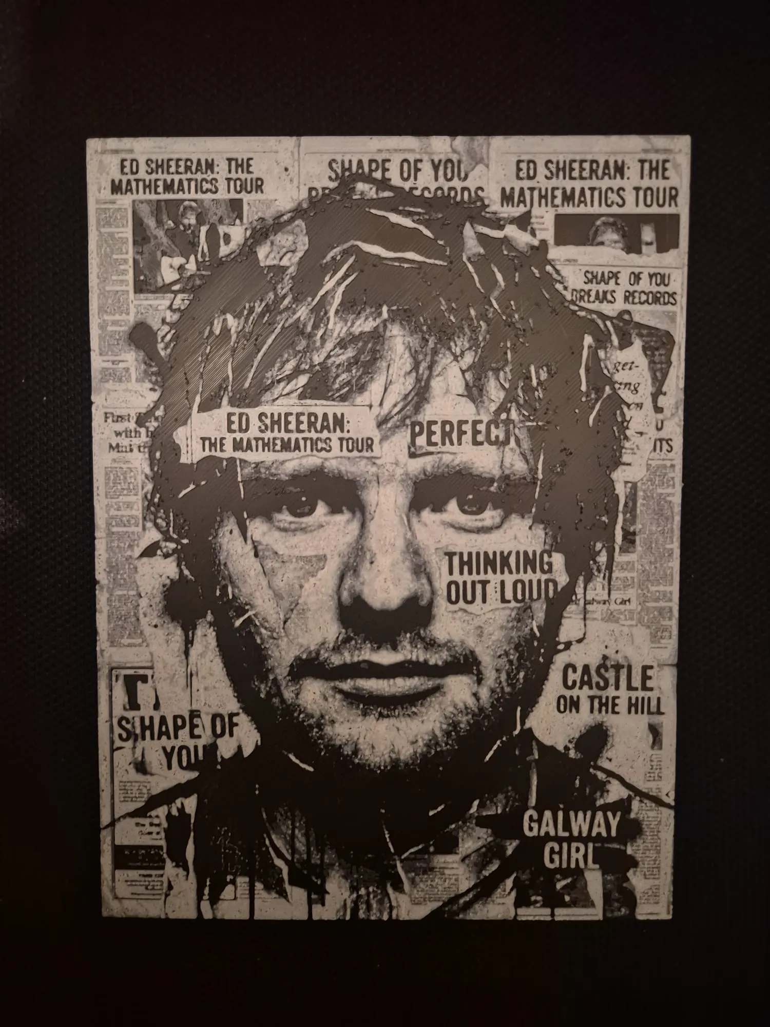 Ed Sheeran newspaper hueforge