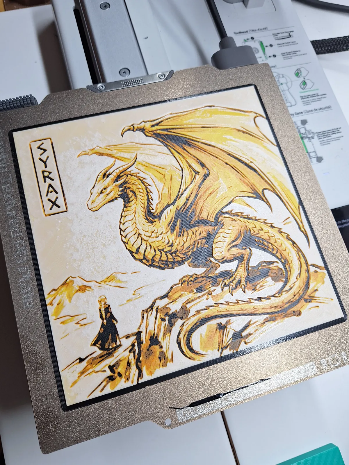 Syrax & Rhaenyra - Hueforge Wall Art