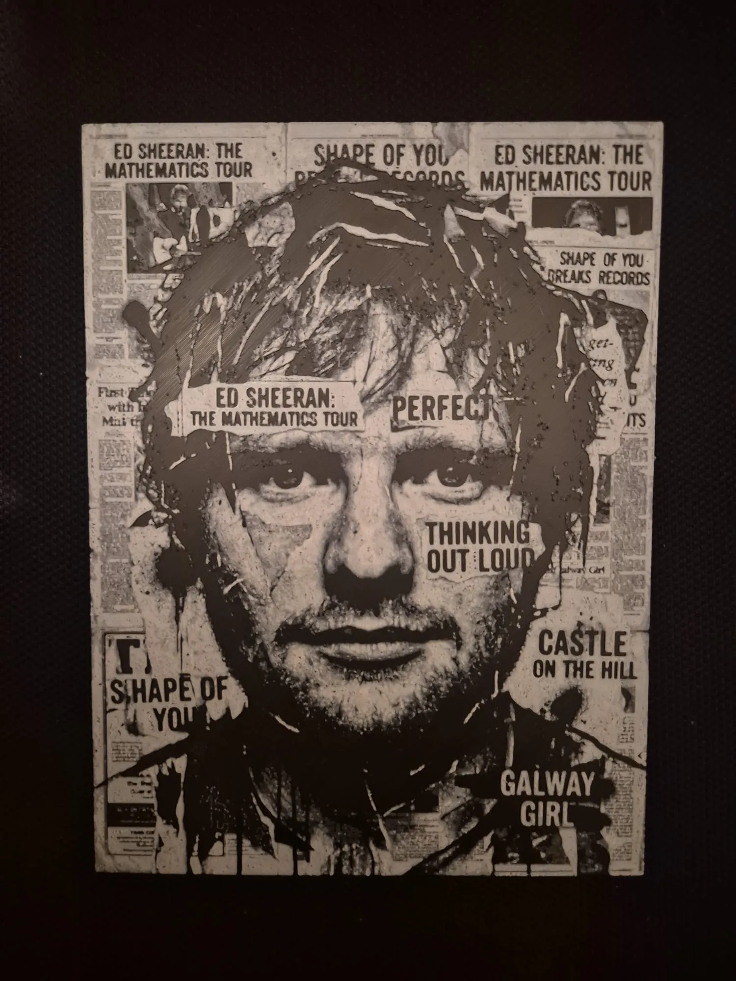 Ed Sheeran newspaper hueforge