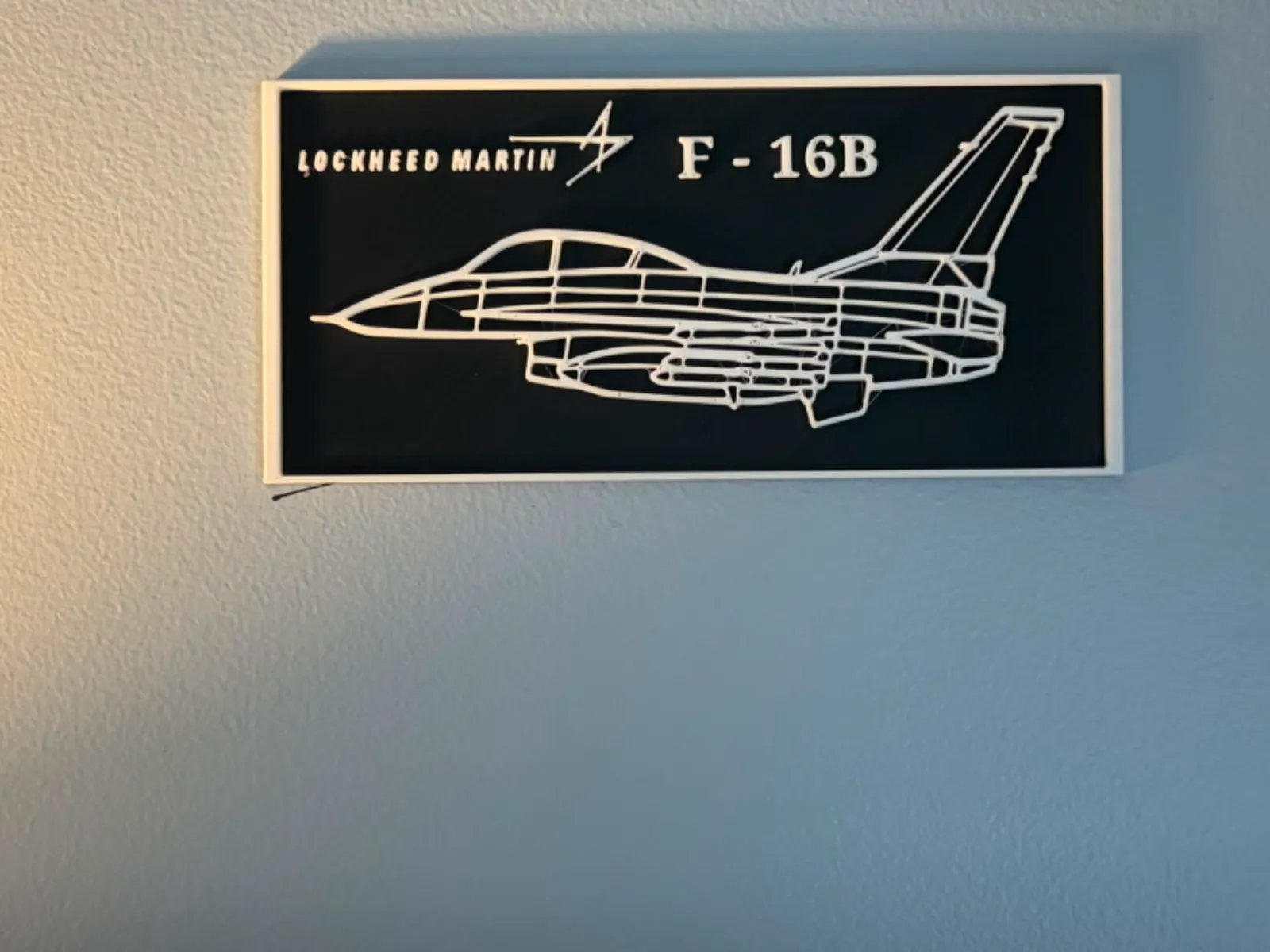Lockheed mart F-16b Wall art in frame