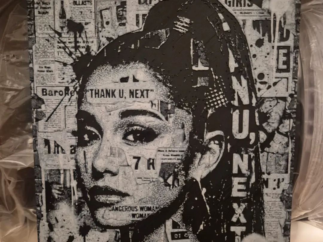 Ariana Grande newspaper hueforge