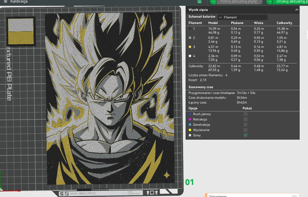 Goku (Dragon Ball) HueForge AMS / NOAMS