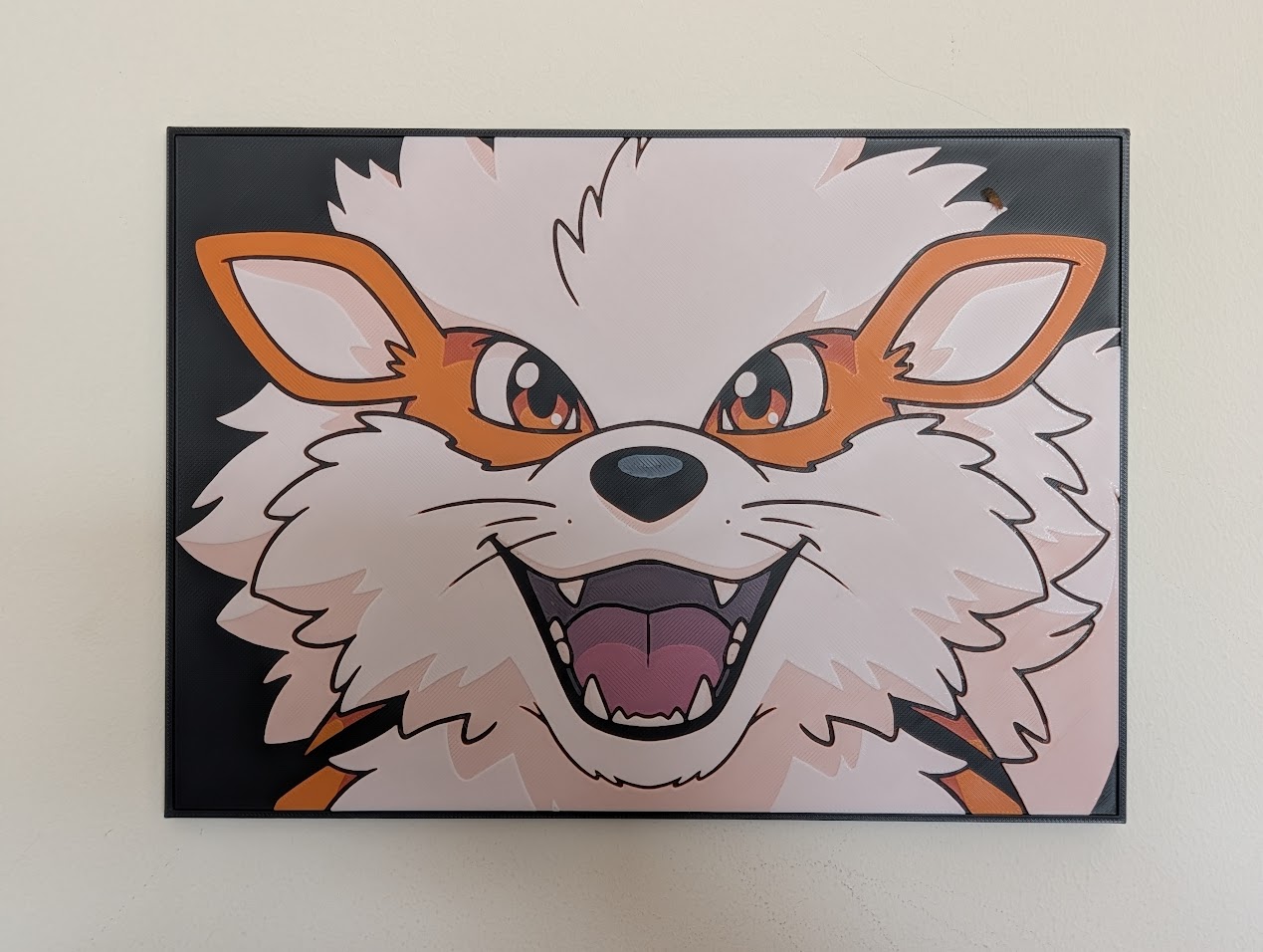 Arcanine Face Hueforge & Frame