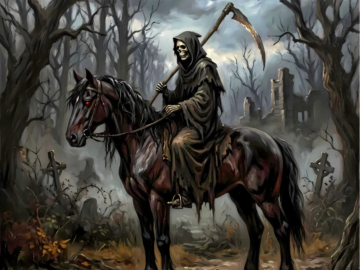 Grim Reaper on Horseback