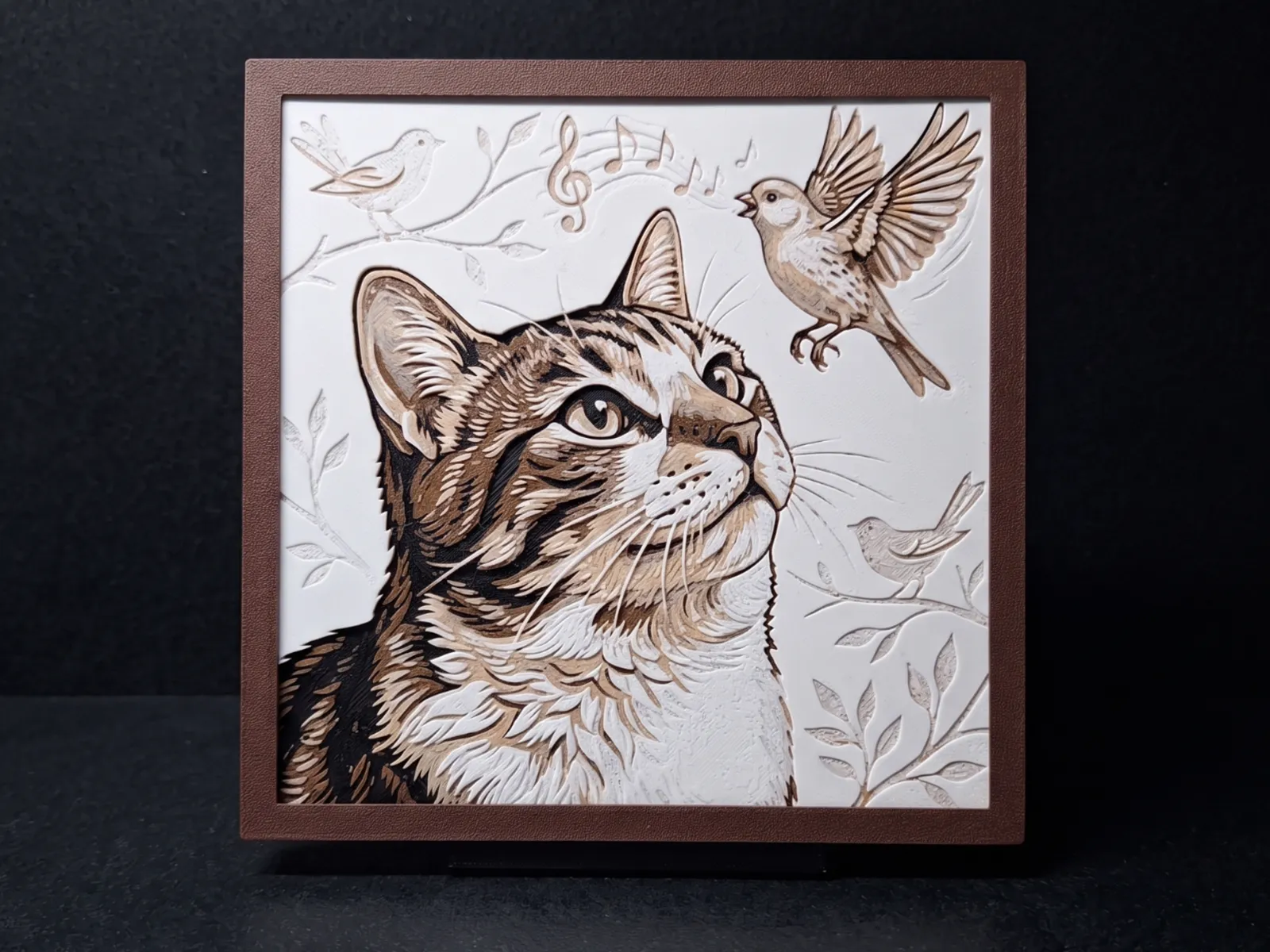 Standard Issue Cat & Bird - Hueforge