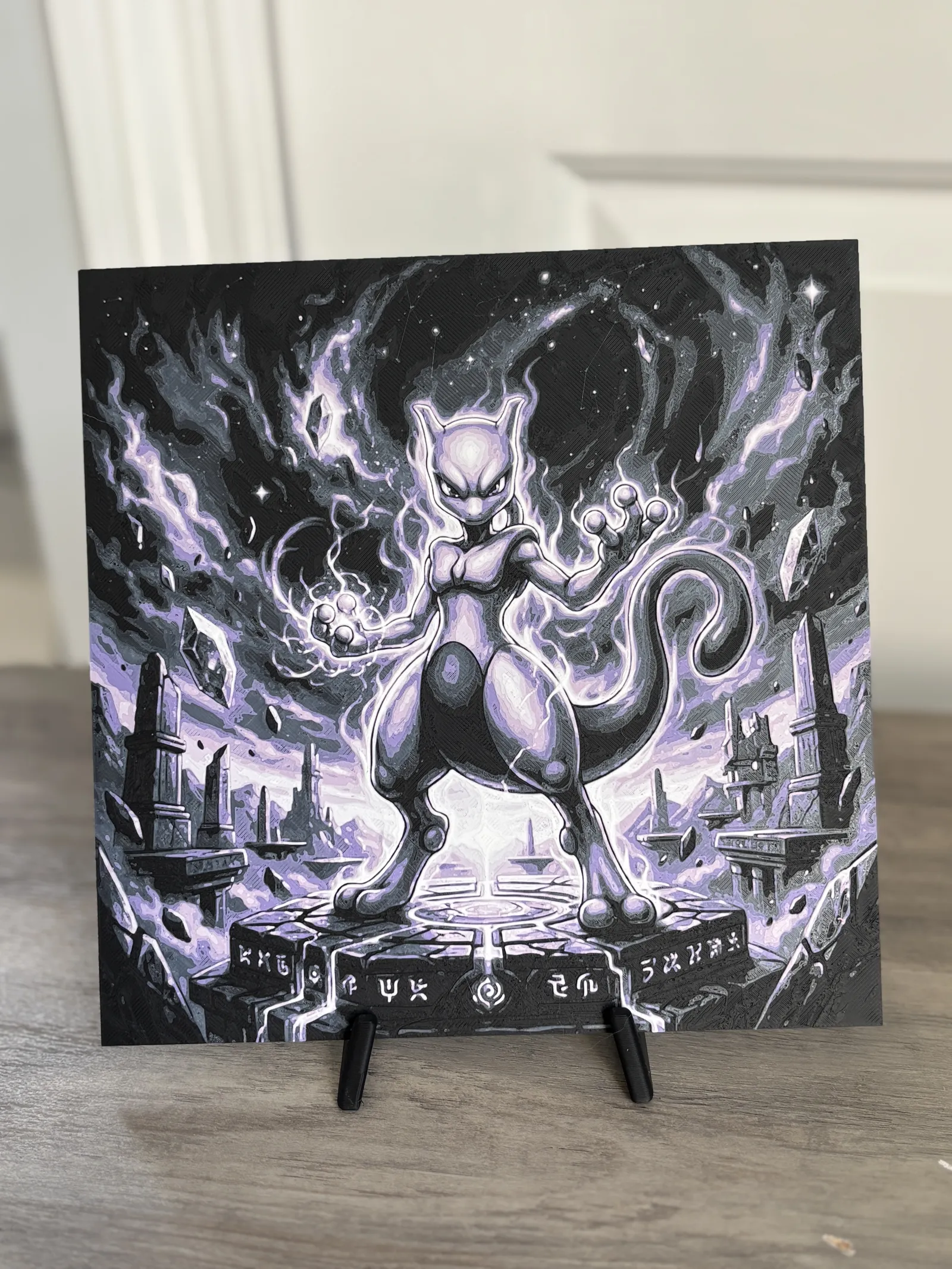 Mewtwo’s Power – 3D Hueforge Pokémon Art