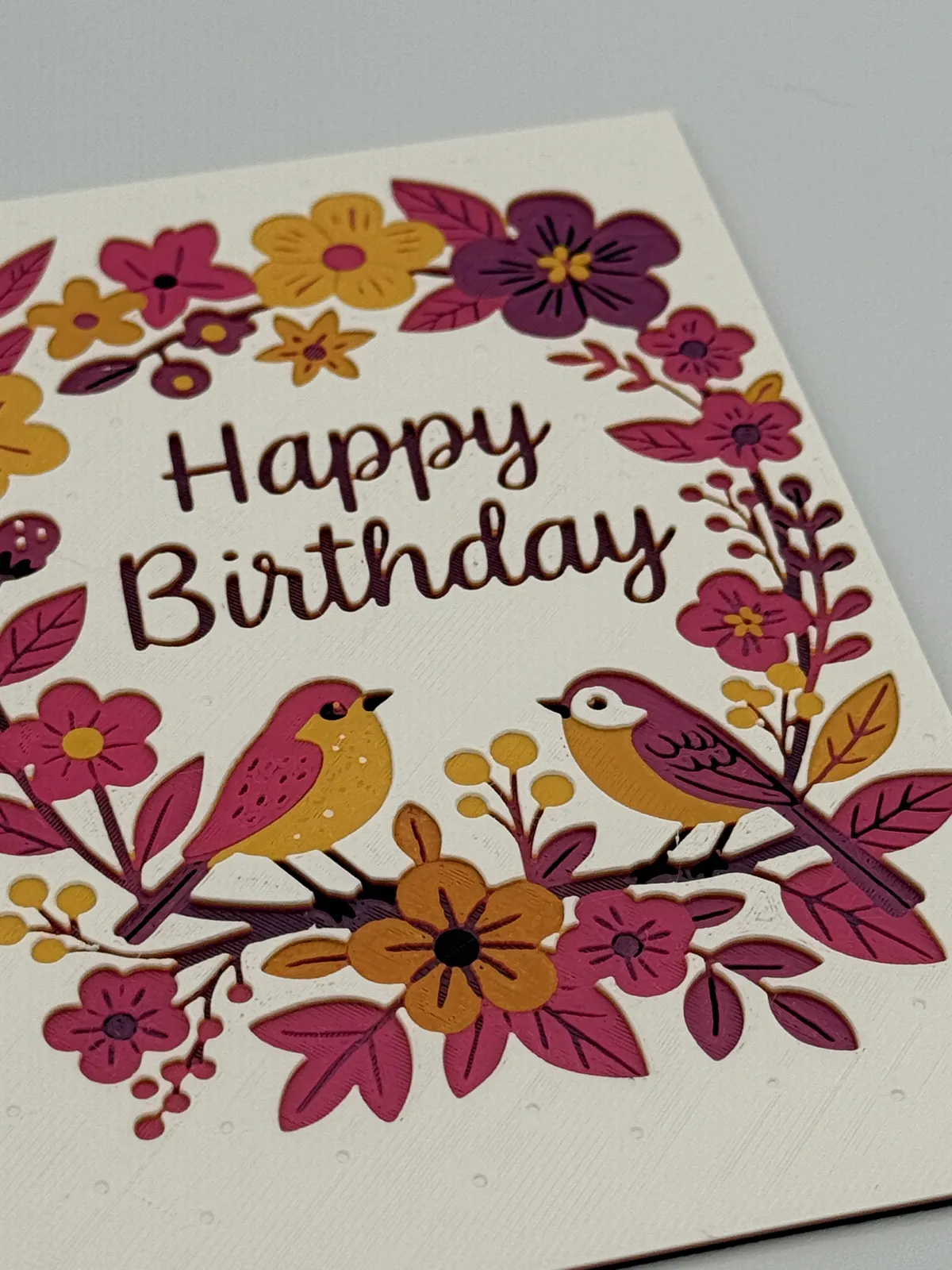 Happy Birthday Greeting Card/Sign Hueforge