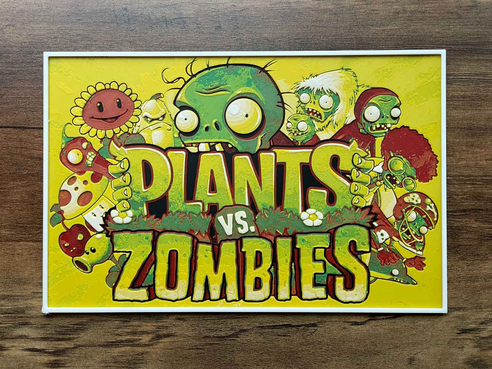 Plants Vs. Zombies Hueforge Video Game Poster