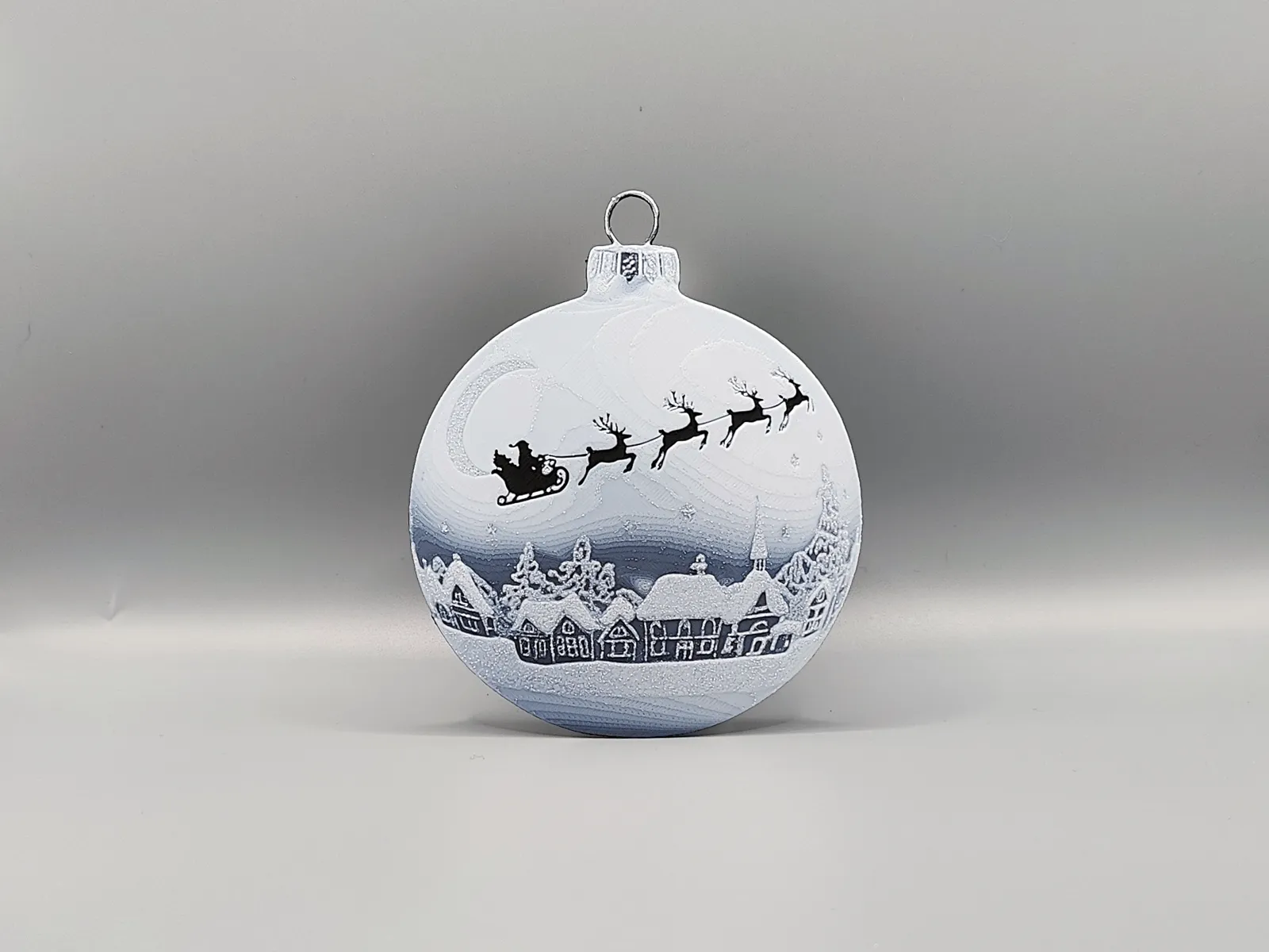 Santa’s Midnight Flight Christmas Tree Ornament