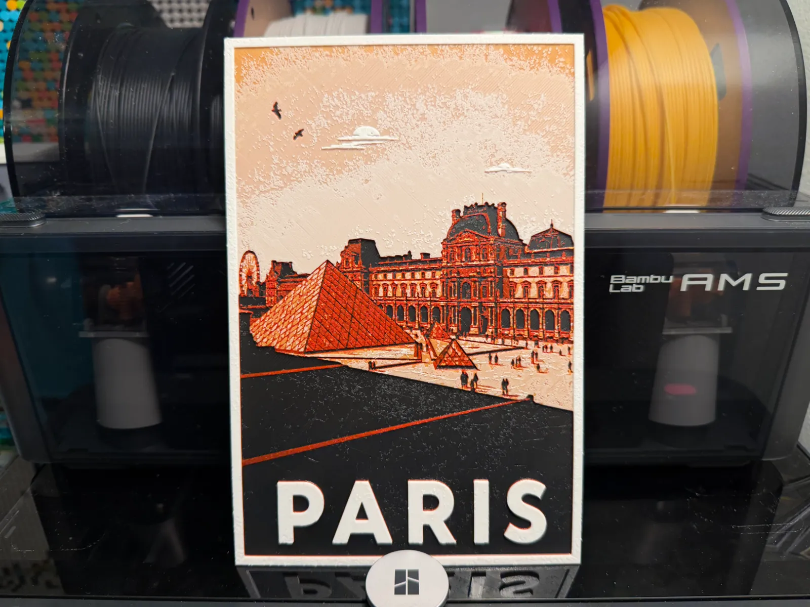 Paris Louvre Museum HueForge