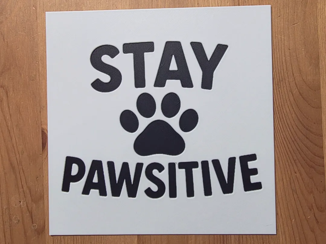 Stay Pawsitive Hueforge