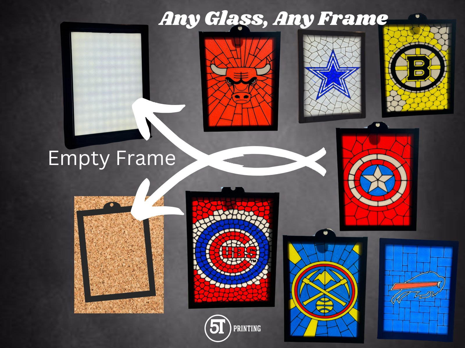 Texas Tech Swappable Stained Glass Light