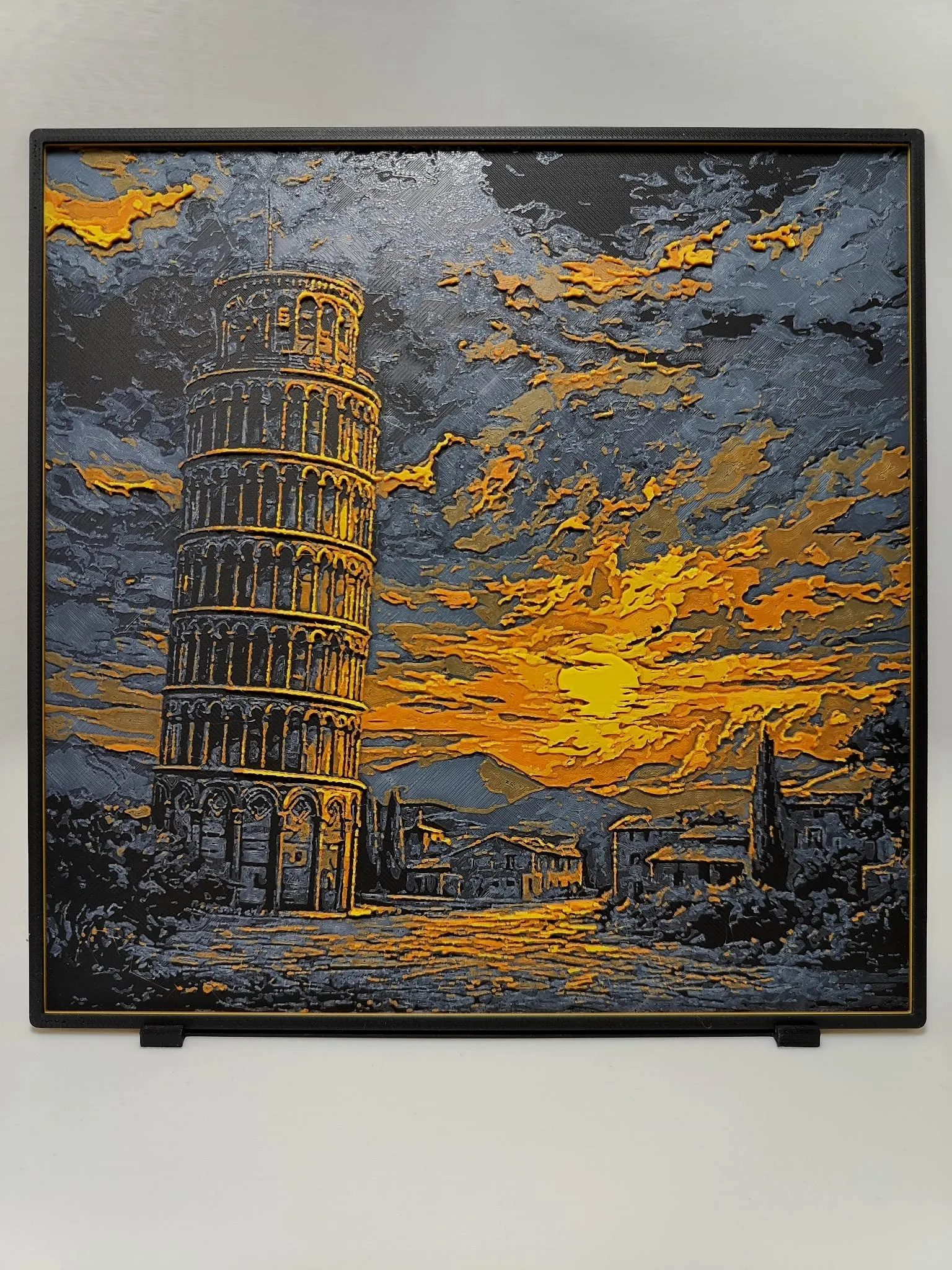 Leaning Tower of Pisa Sunset - Hueforge