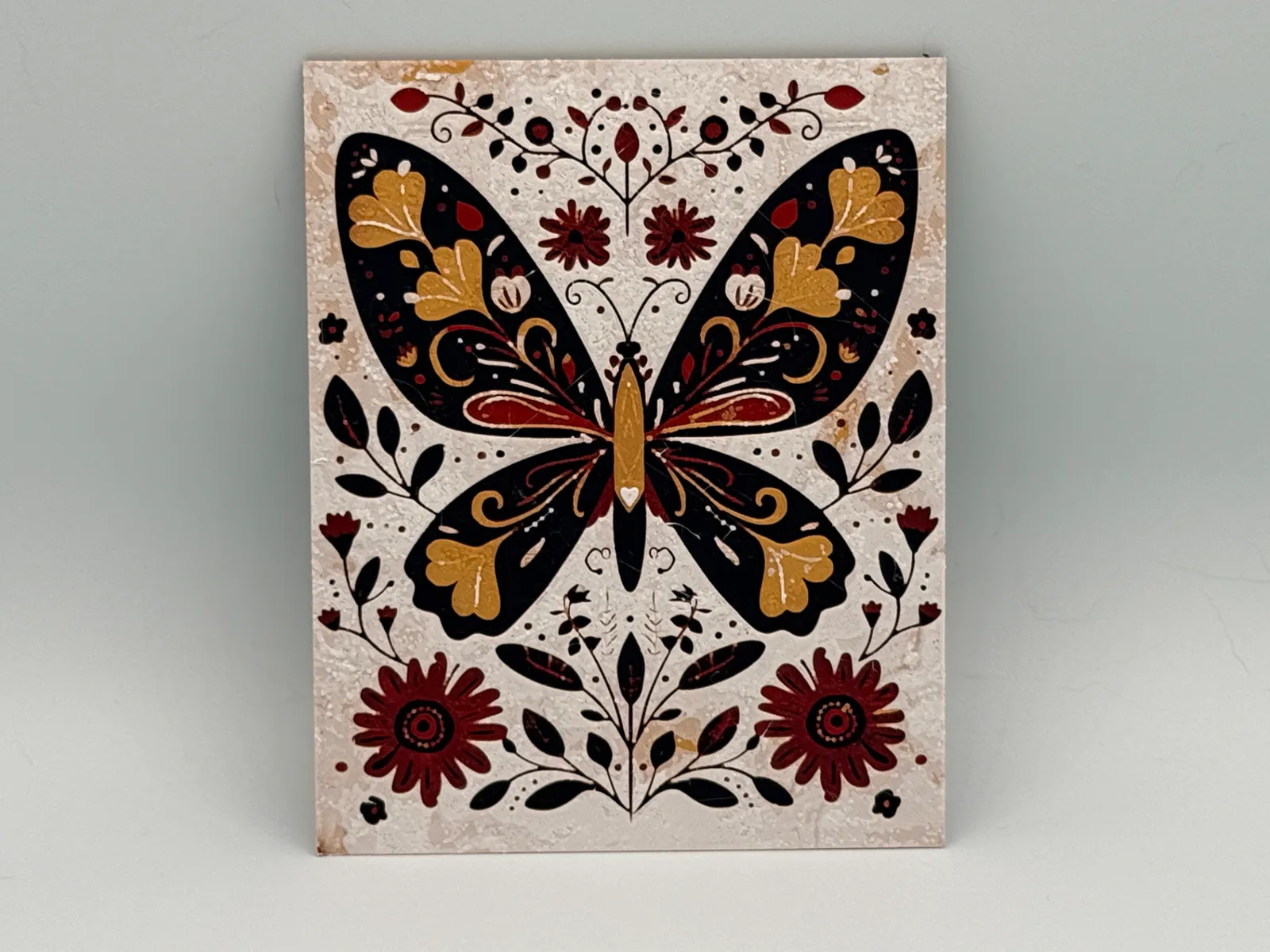 Folk Art Butterfly Hueforge