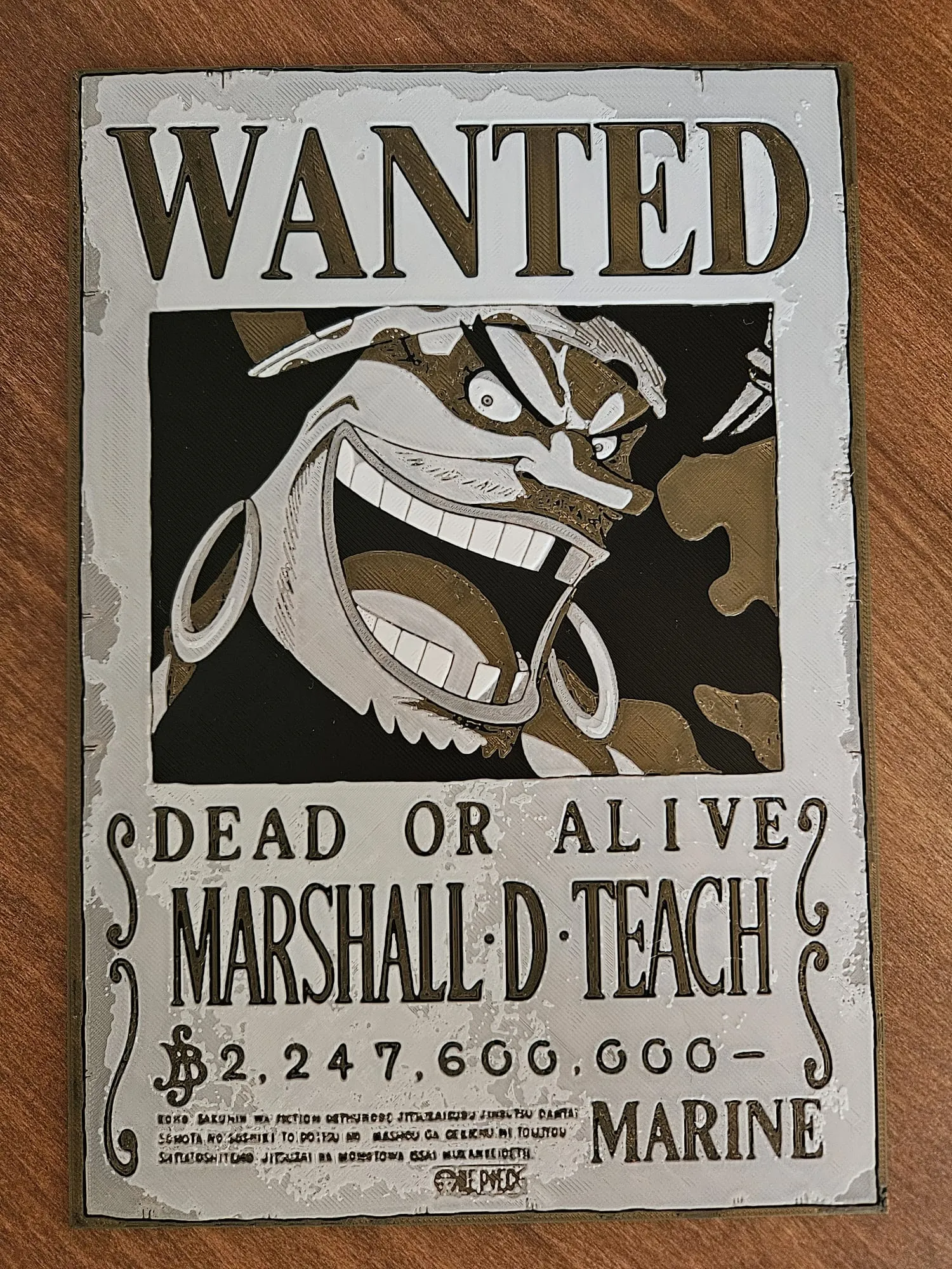 One Piece wanted poster - Marshall - D - Teach