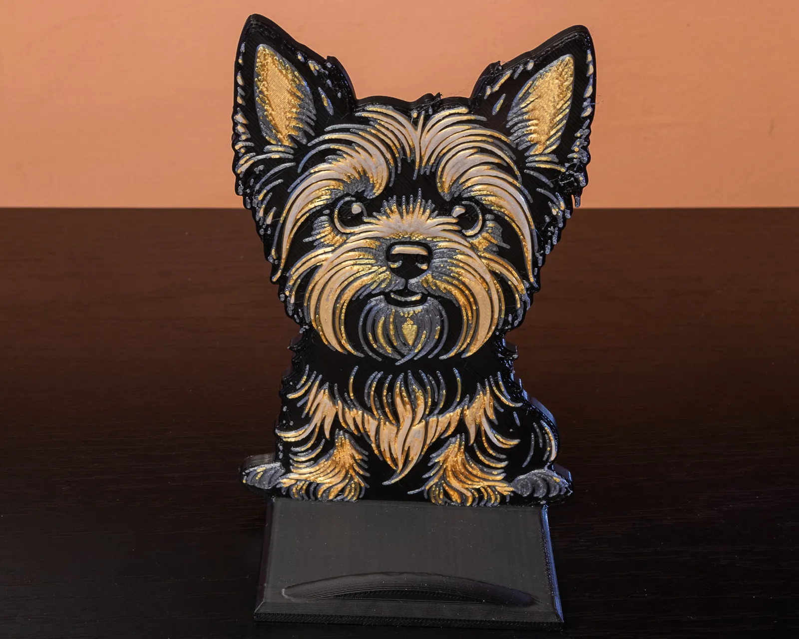 Yorkshire terrier phone holder
