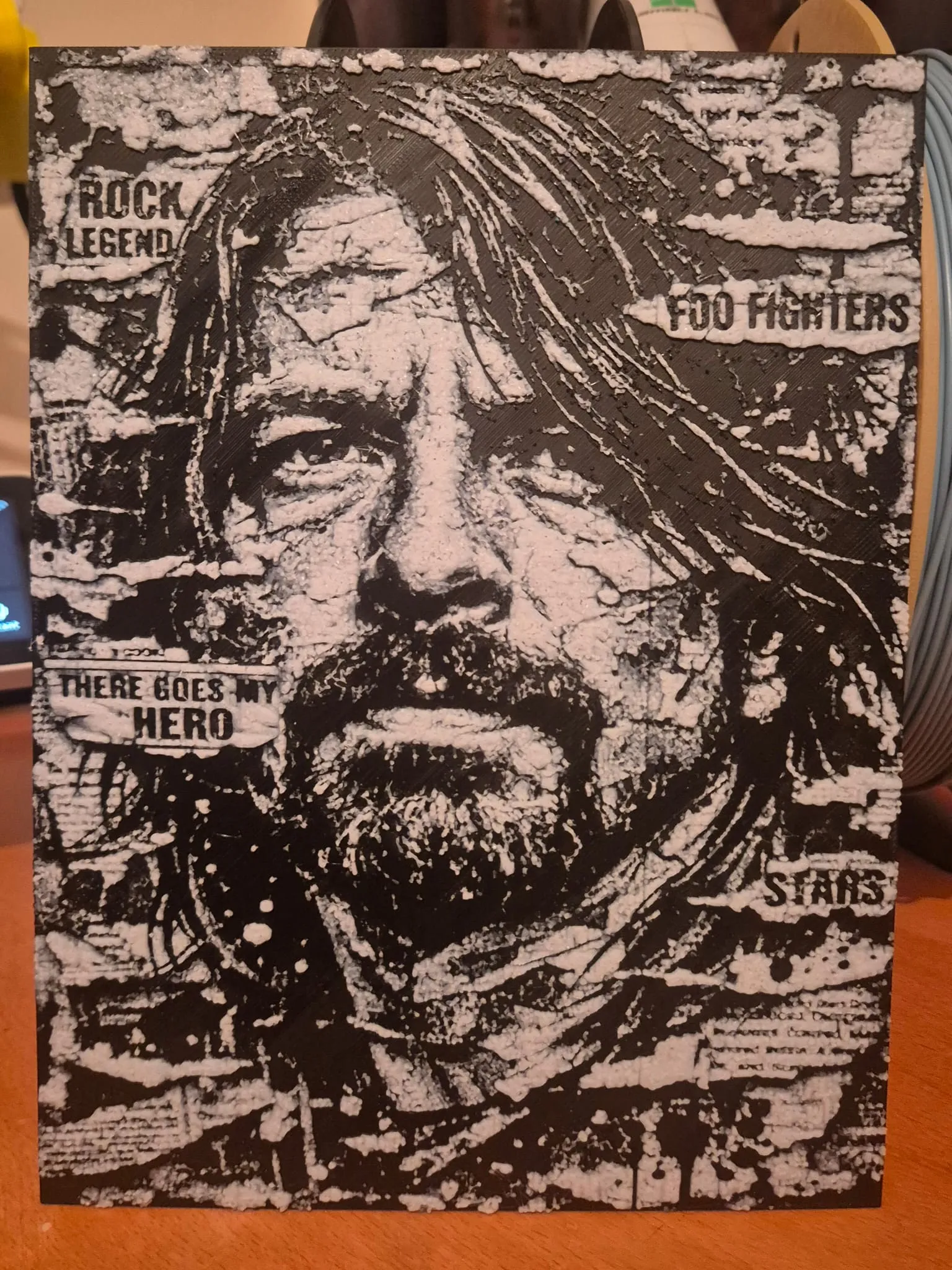 Dave Grohl newspaper hueforge