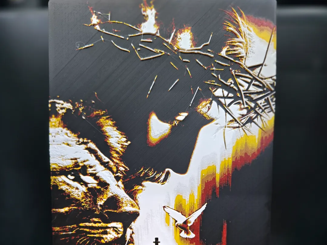 Jesus and Lion Sunset Hueforge