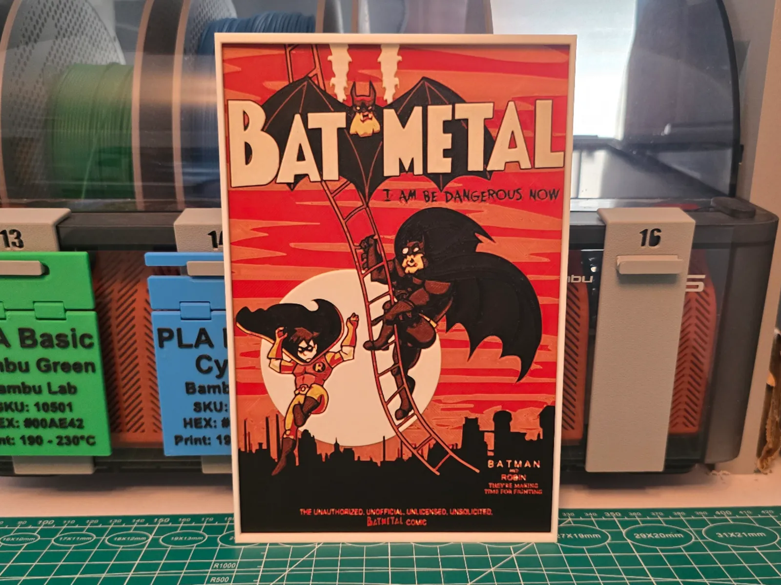Bat Metal Poster - Hueforge Art