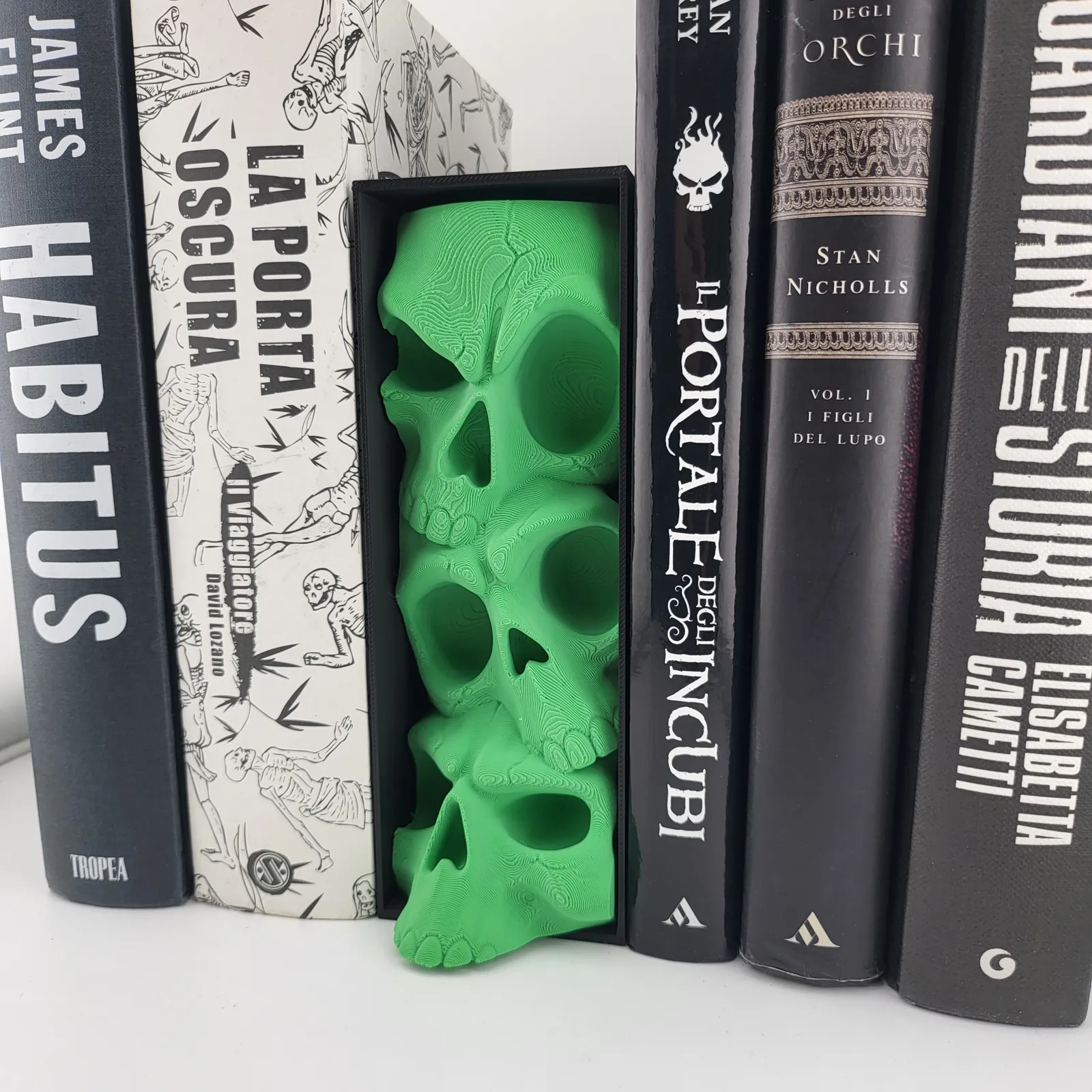 Skull Book Nook Skeleton Bookshelf Insert Book