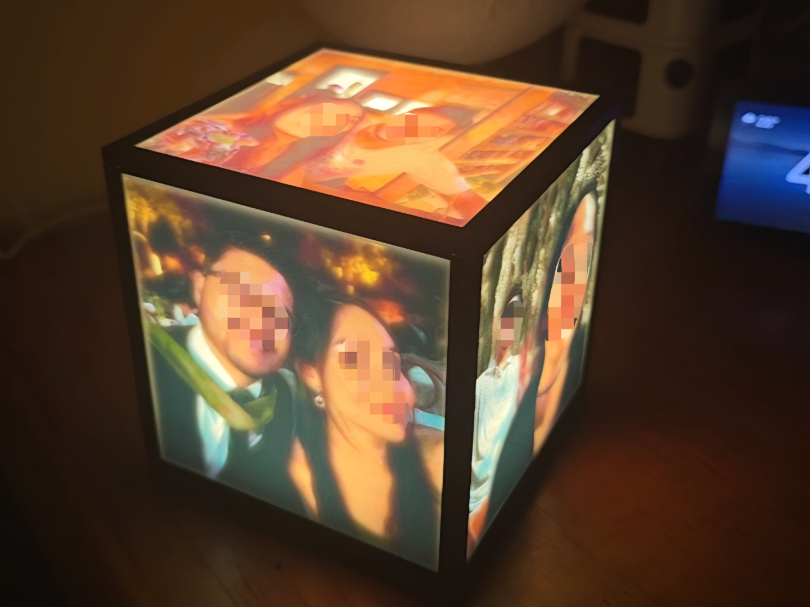 Cubo lampara Litofania 120mm o 100mm