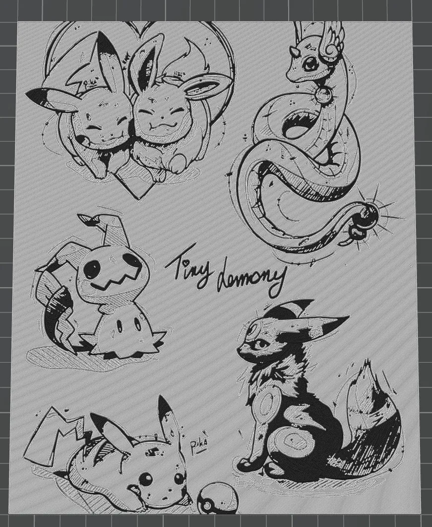 Pkmn pencil drawing collection