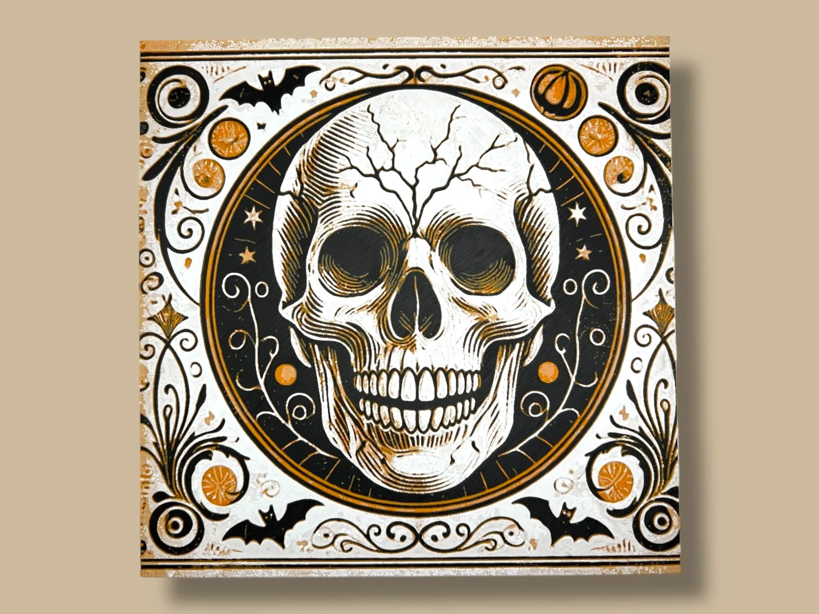 Memento Mori - Halloween Skull Hueforge