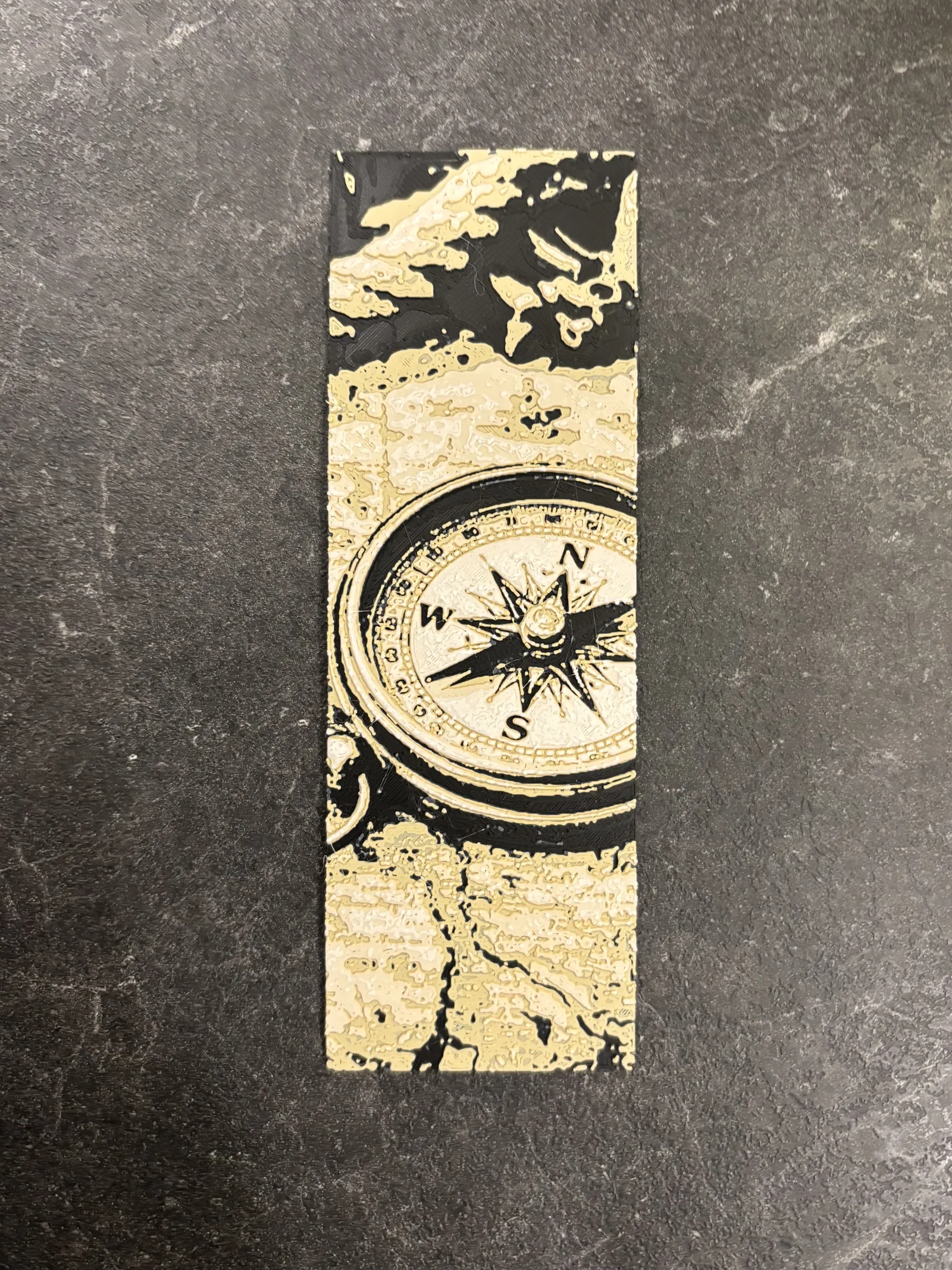 Vintage Compass Map Bookmark Hueforge