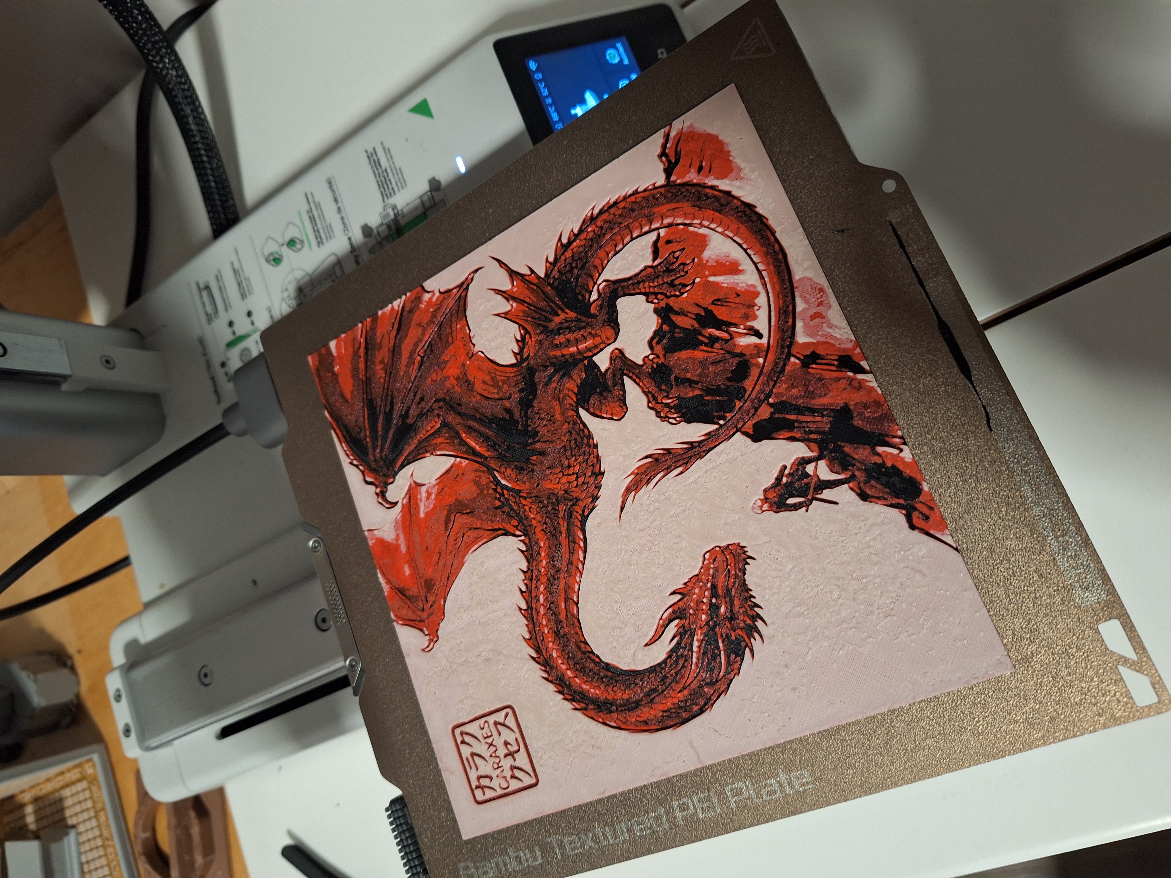 Fire and Blood - Hueforge Wall Art
