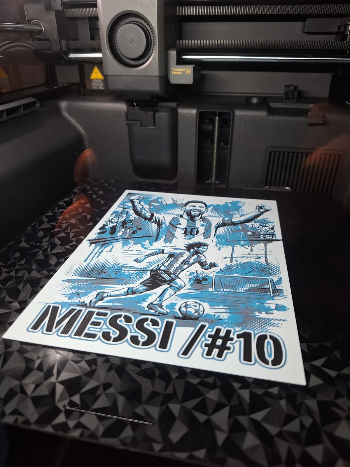 Messi #10 Portrait - Hueforge Wall Art