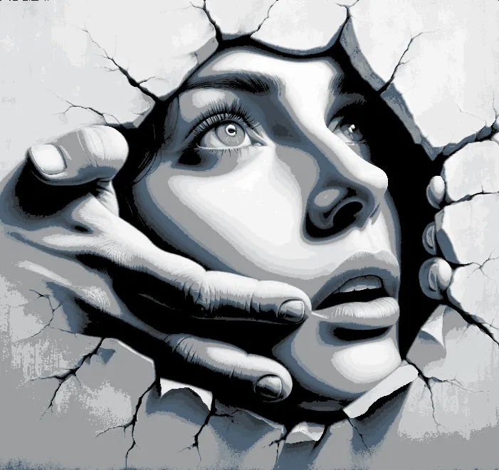 Face in the wall HueForge