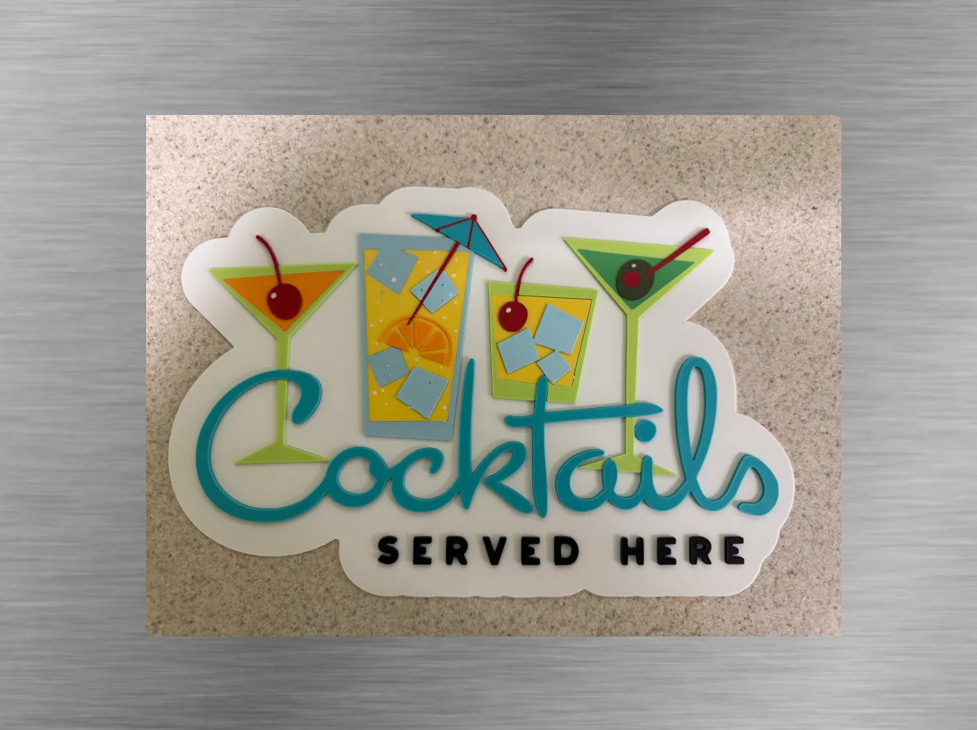 Tiki Art-Cocktails Served Here- Sign