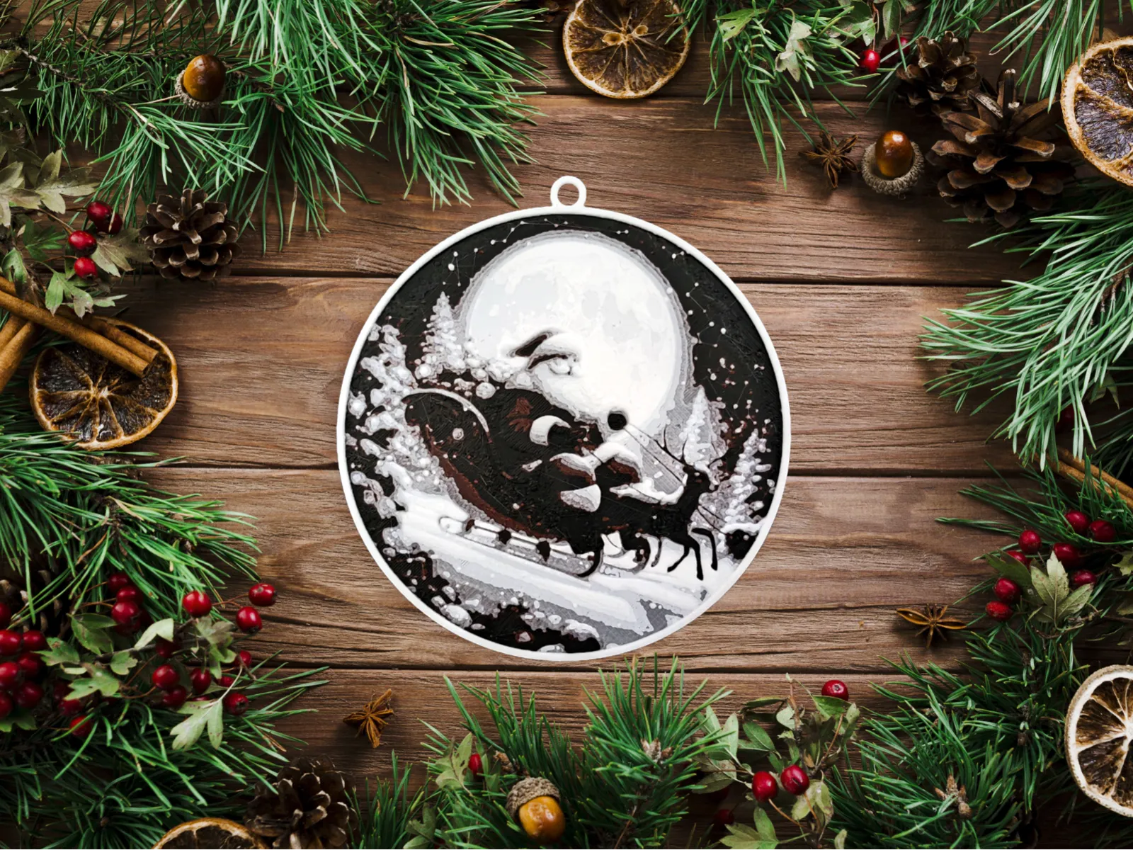Christmas tree bauble ornament